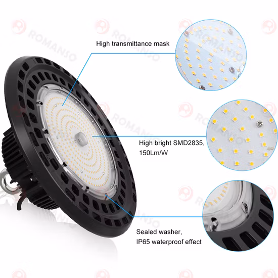 Lampada a sospensione industriale IP65 Highbay LED 200W 500W UFO LED High Bay